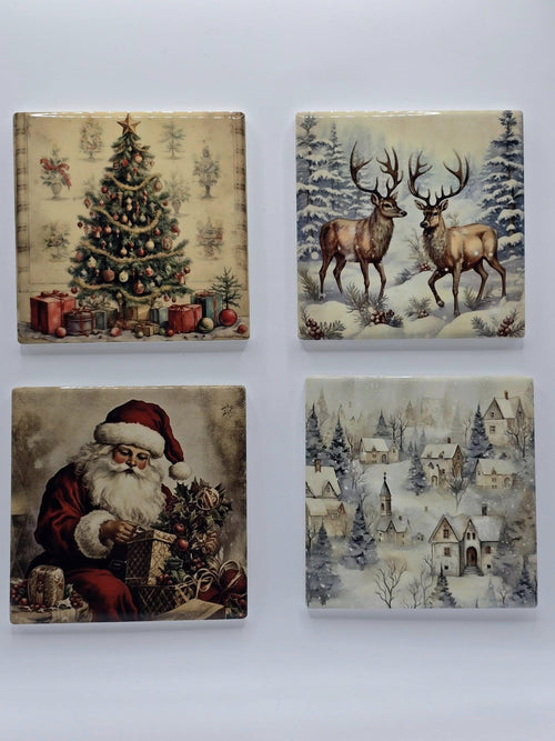Ceramic Christmas Coaster