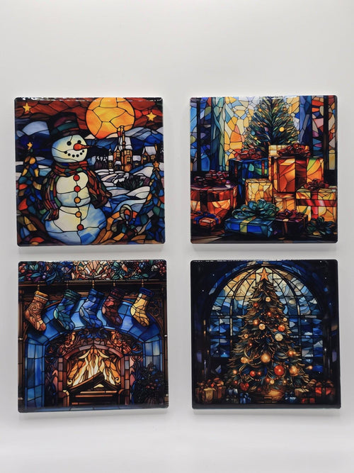 Ceramic Christmas Coaster